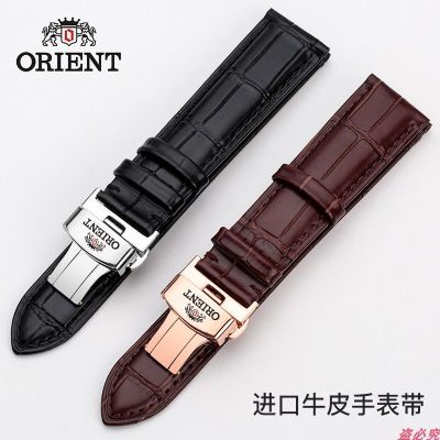 [Hot Sale]orient double lion leather substitute watch strap mens butterfly buckle 18mm20mm22mm23