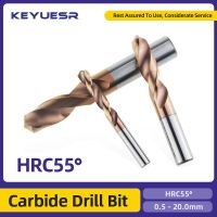 HRC55° Tungsten Steel Drill Bit Tungsten Carbide Metal Drills Cnc Lathe Drilling Tools Hard Metal Metalworking Tools 0.5-20.0mm Drill Bits  Accessorie