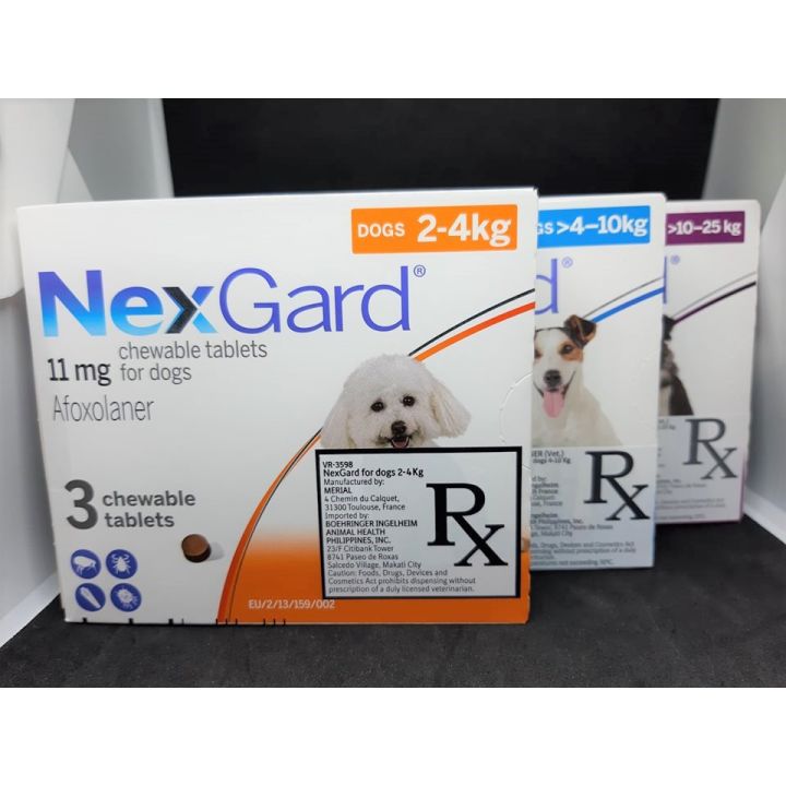 NEXGARD AFOXOLANER CHEWABLE TABLET FOR DIFFERENT DOG SIZES | Lazada PH