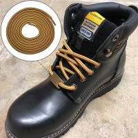 3pairs Outdoor Strong Heavy Duty Shoelaces Brown Yellow Fashion For Hiking Work Durable Walking Universal Round Boot Laces