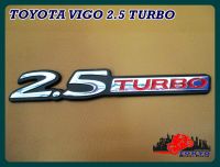 TOYOTA VIGO 2.5 TURBO LOGO BADGE EMBLEM "SILVER" "CHROME" size 20x3.5 cm. (1 SET) // โลโก้ TOYOTA VIGO 2.5 TURBO สีโครม พร้อมกาวติด