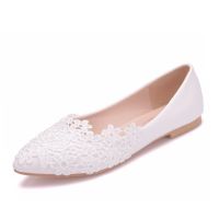 CODyx648 Essar · large flat lace wedding shoes white pointed casual flat heel white lace casual womens shoes low heel