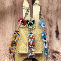 【CC】 Anime SK8 the Keychain Langa Badge Accessories Props Chain Cartoon Pendant