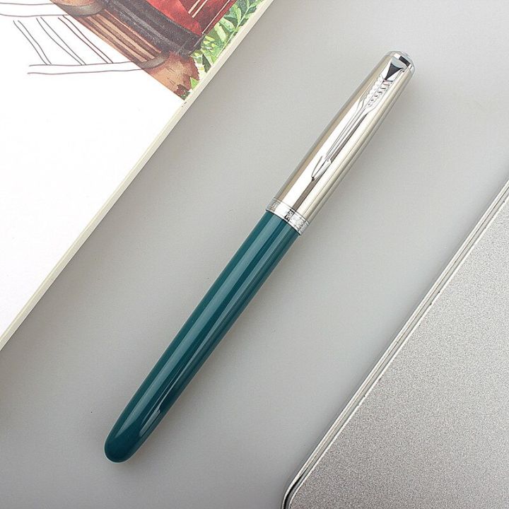 jinhao-86คลิปลูกศรสีเงินน้ำหนักสมดุลแบบปากกาหมึกซึมย้อนยุคคลาสสิก-extra-fine-nib-โรงเรียนสำนักงานปากกาหมึกใช้สำหรับเขียนทุกวัน