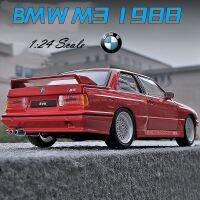 【MagicT】1:24 Scale BMW M3โลหะผสมสังกะสีรุ่น W/ พวงมาลัยและประตู-เปิดเอฟเฟกต์ Die Cast Cars ของขวัญคอลเลกชันของตกแต่งของเล่นสำหรับเด็กผู้ชาย