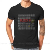First Genesis Block Bitcoin Blockchain Technology ManS Tshirt Dogecoin Cryptocurrency Miners Meme Short Sleeve T Shirt Gifts