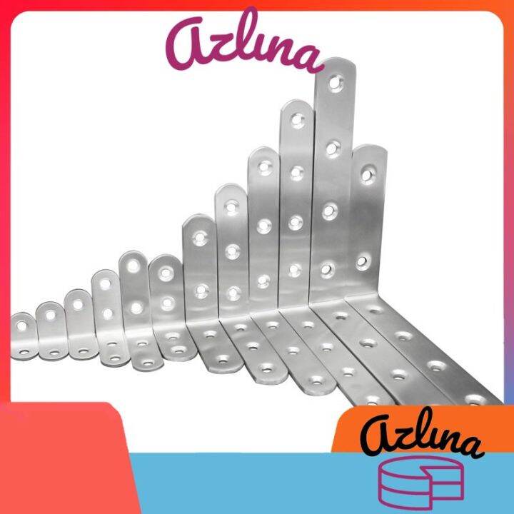 Small L Bracket Stainless Steel AntiRust 90° Angle Shape Shelf Shelve Corner Brace Besi Sesiku