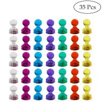 35 pcs Push Pin Magnets Thumbtacks Strong Neodymium Magnets Cones Fridge Whiteboard Magnets Office School Supplies Clips Pins Tacks