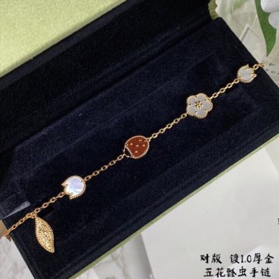 NEW Inbrand Trend New Ladybug Five Petal Flower Bracelet Lovely Jewellery Noble And High-End Customization Lovely Jewellery