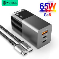 65W GaN USB C Wall Charger Power Adapter,3พอร์ต PD 65W PPS QC4 45W SCP สำหรับแล็ปท็อป 13 Samsung S22 MIBook Hp