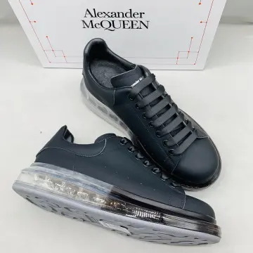 Shop Alexander McQueen Men's Gel Sole Leather Sneakers