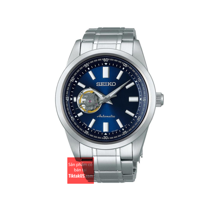 HCM]SEIKO SCVE051 đồng hồ Seiko Automatic Open Heart Size 42mm Blue Dial  Made in Japan vỏ thép không gỉ dây thép chống nước 100m trữ cót 40 tiếng |  