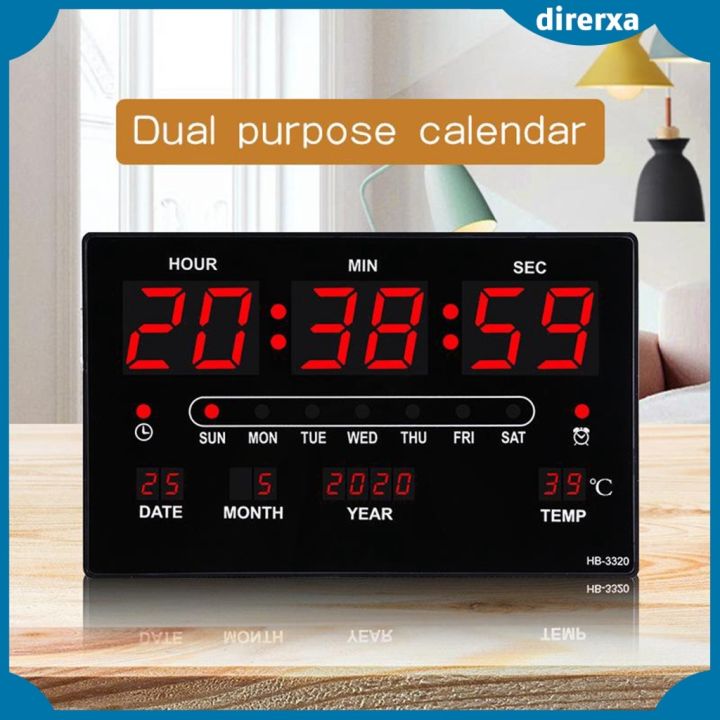 Digital Clock Large LED Word Display Digital Wall Clock 12/14H Digital