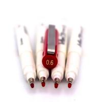 Electro48 ปากกาหมึกซึม สีแดง ขนาด 0.6 มม. ชุด 4 ด้าม หัวแข็งแรง คมชัด