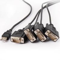 4-พอร์ต USB 2.0ไปยัง4X RS232ที่แยกสายไฟอนุกรมตัวแปลง USB USB พอร์ตมาตรฐานให้กับ RS232 X 4 DB9อินเตอร์เฟซแบบอนุกรม