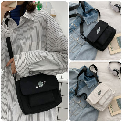 Unisex Crossbody Bag Square Shoulder Bag Bag Shoulder Bag Mobile Phone Bag Planet Bag Canvas Bag Messenger Bag