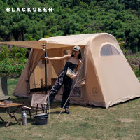 Blackdeer อากาศเต็นท์4-6คนพื้นที่ขนาดใหญ่กลางแจ้งกันน้ำสีเงินครอบครัวตั้งแคมป์เดินทางเต็นท์พอง