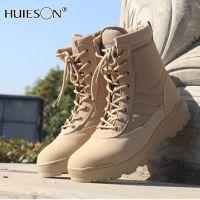 【HUIESON】รองเท้าเดินป่า รองเท้าคอมแบท รองเท้ายุทธวิธี รองเท้าทหาร รองเท้าทหารชาย รองเท้าคอมแบททหาร รองเท้าผชสีทึบแฟชั่น รองเท้าชาย รองเท้า รองเท้าข้อสั้น แมทช์ง่ายดูผอมแฟชั่นสวยๆ รองเท้าผูกเชือก