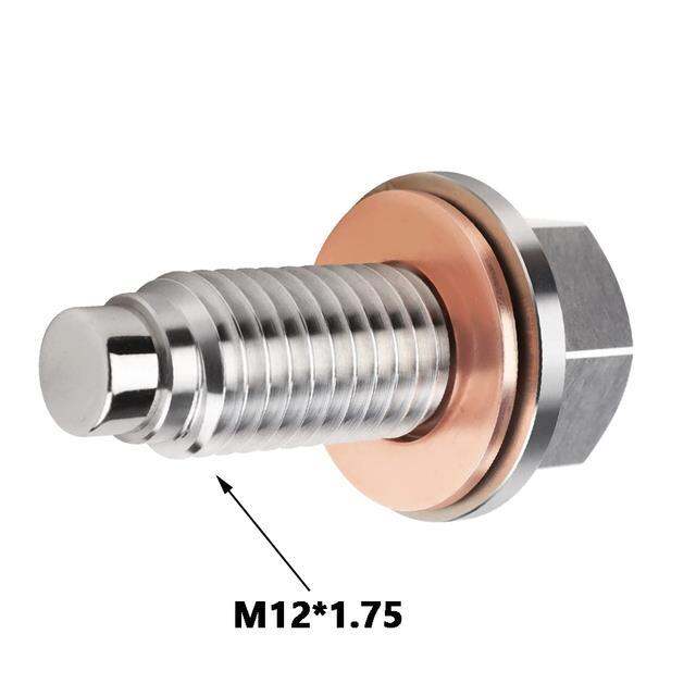 haotao-hardware-m20-m18-m12-m14-x-1-5สแตนเลสแม่เหล็กท่อระบายน้ำมันเสียบน็อตแคล้งสลักเกลียวปะเก็นทองแดง1ชิ้น