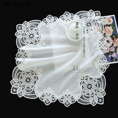 M only 9951 European white lace hollow-out bed cloth art square dustproof towels