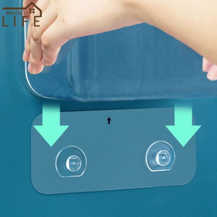 cw-plastic-transparent-wall-shelf-toiletries-holder-storage-drain-basket-environmental-household-organizer