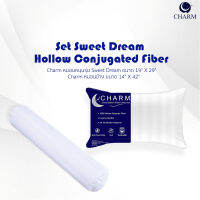 Charm: เซ็ทเครื่องนอน หมอน Sweet Dream + หมอนข้างใย Hollow Conjugated Fiber