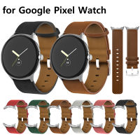 YIQIAN for Google Pixel Watch Band Genuine Leather Band, Classic Soft Leather Strap With Stainless Steel Clasp Women Men Replacement Watch Band for Google Pixel Watch 2022