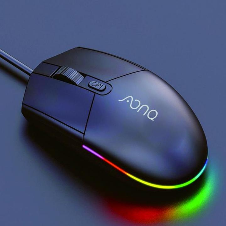 rgb-ส่องสว่างเมาส์แบบมีสายเมาส์สำหรับเล่นเกมคอมพิวเตอร์โน๊ตบุ๊คเมาส์สำนักงานที่มีไฟที่มีสีสันแล็ปท็อปอุปกรณ์เสริมโน๊ตบุ๊ค