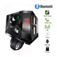 Car Kit Handsfree Wireless Bluetooth Fm Transmitter LCD Mp3 Player USB Charger TF card/USB AUX Playing For Car Radio