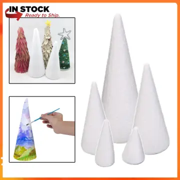 Christmas Foam Cones Polystyrene Foam Tip Cone DIY Craft Accessory