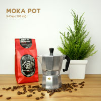 Moka coffee pot 150ml. หม้อต้มกาแฟ หม้อชงกาแฟ สด เครื่องชงกาแฟ กาต้มกาแฟ เครื่องทำกาแฟ เอสเพรสโซ่ มอคค่า แบบปิคนิค พกพา