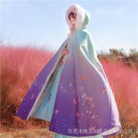 Hanyi Ting-Original Cloak Hanfu Womens Fur Collar Long Coat Female Chinese Style Ancient Costume Super Fairy cxb