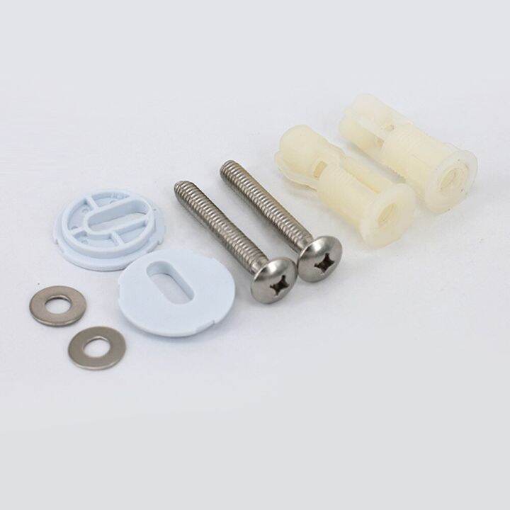 2pcs Toilet Cover Screws Fixing 45mm*6mm Wc Toilet Seat Hinges Commode