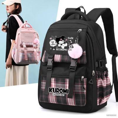 Gp41 Sanrio Kuromi กระเป๋าเป้สะพายหลัง ความจุขนาดใหญ่ กันน้ํา ระบายอากาศ พิมพ์ลาย แฟชั่น สําหรับผู้หญิง ผู้ชาย นักเรียน