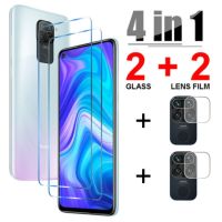 4In1 tempered glass for Xiaomi Redmi note 9 10 10S 9A 9S 8 8A 7 Pro Max screen protector for redmi 9 8 7 glass lens camera films