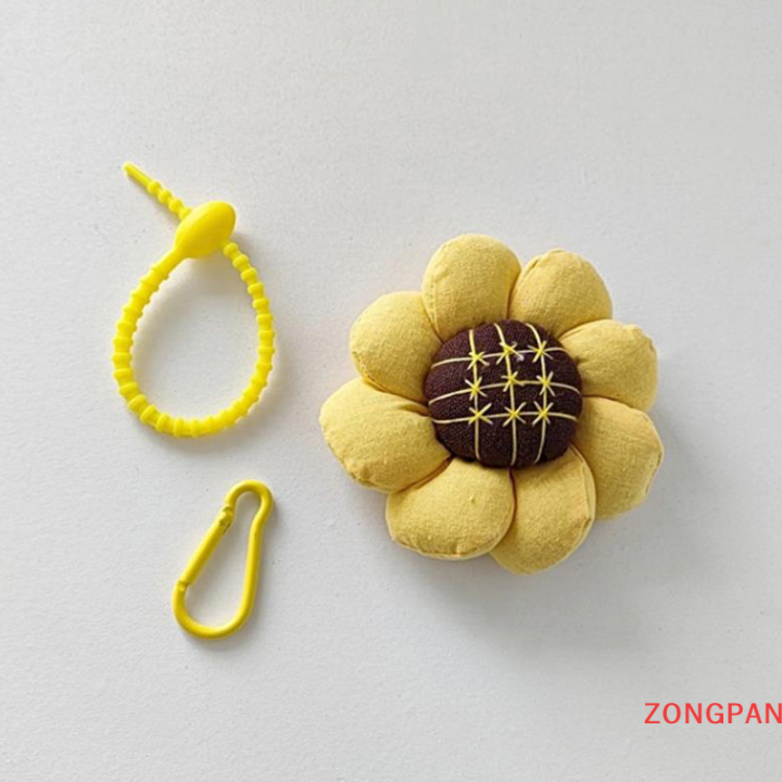 zongpan-จี้ดอกไม้ฝ้ายลินินสำหรับผู้หญิงกระเป๋าถือเครื่องประดับพวงกุญแจของขวัญ