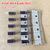 (จำนวน 10ชิ้น) CAPACITOR คาปาซิเตอร์ 4.7UF 50V 105C ELNA SIZE 5X11MM. TAPPING สีน้ำตาล