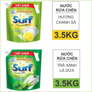 Nước rửa chén Surf Túi 3.5KG sạch bóng dầu mỡ, khử mùi hiệu quả