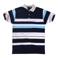 เสื้อโปโลแขนสั้นผู้ชายมีกระเป๋า  Maximo Dente คอปก ลายริ้ว คลาสสิค สไตล์ยุโรป สำหรับผู้ใหญ่ รุ่น CV-64-2  เริ่มตั้งแต่Size S-8XL (jumbo)