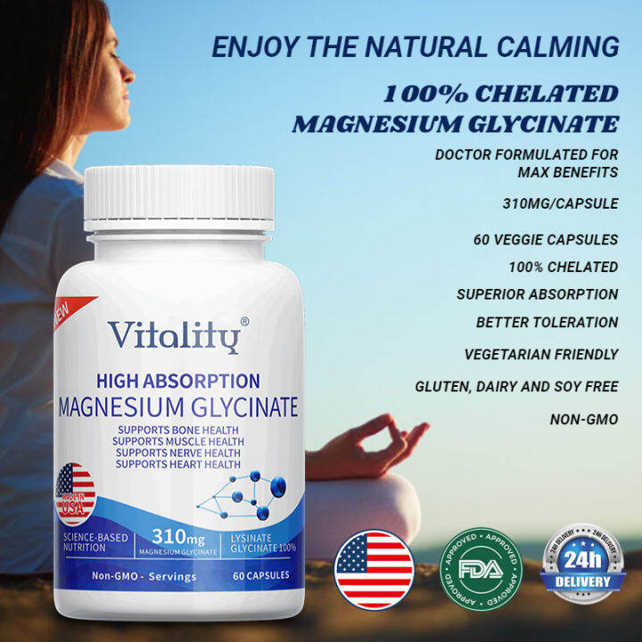 High Absorption Magnesium Glycinate | Dietary Supplement To Support ...