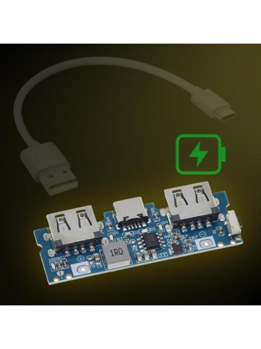 type-c-usb-microusb-5v-2-4-a-ที่ชาร์จ-usb-คู่-board-มือถือ18650เพิ่มเครื่องชาร์จแบตเตอรี่อุปกรณ์เสริม