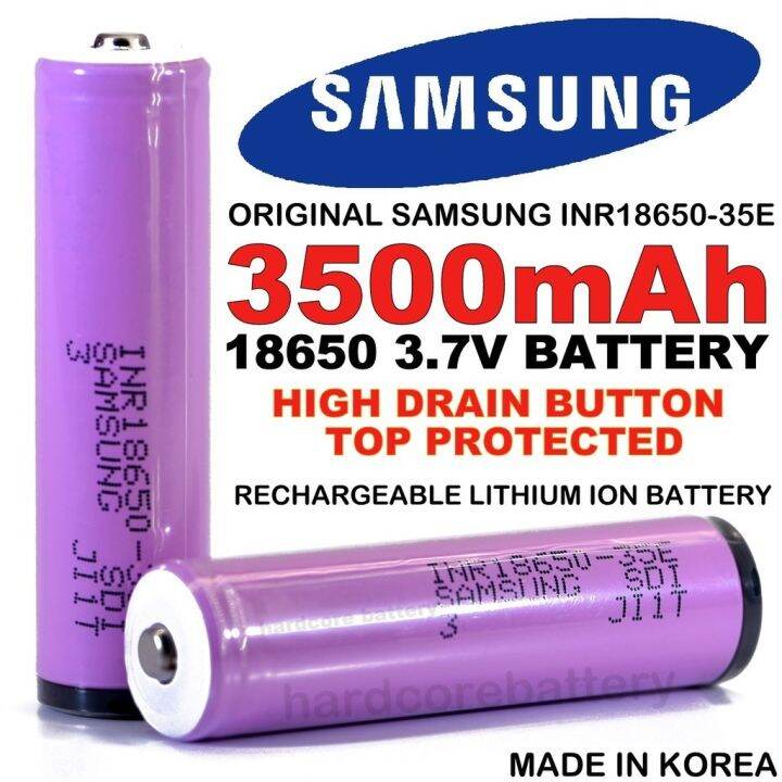 Best Quality Original Samsung Inr E Mah Rechargeable Lithium Ion V Li Ion High