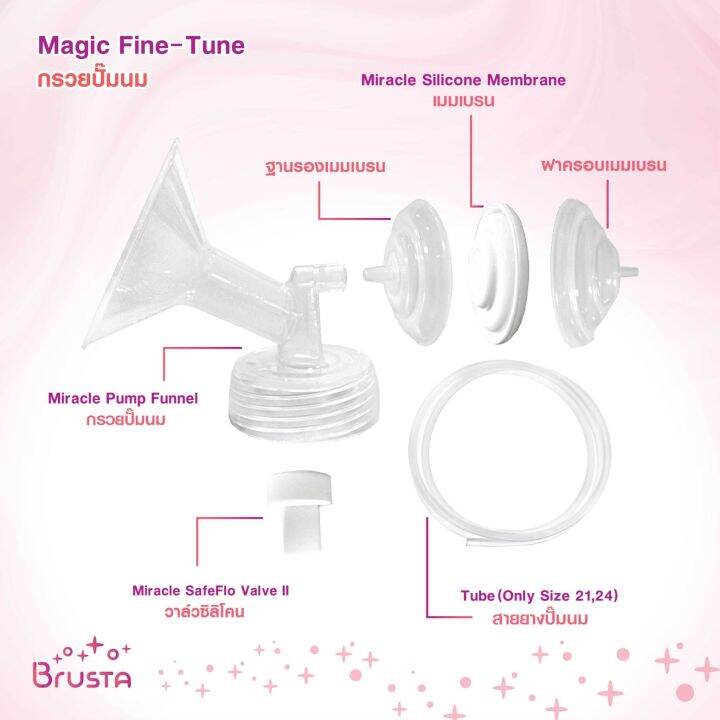 brusta-magic-fine-tune-วาล์วซิลิโคน-valve-silicone-1-กล่อง-บรรจุ-1-ชิ้น-อะไหล่-เครื่องปั๊มนม-วาล์ว-ใช้ได้กับ-fine-tune-เท่านั้น