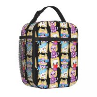 ₪✸■ Cute Lankybox Insulated Lunch Bag Thermal Bag Meal Container Cartoon Leakproof Tote Lunch Box for Men Women Work Picnic