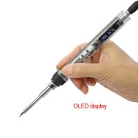 ✓❄▼ QUICKO 150 450℃ 72W Portable Temperature Adjustable Mini Electric Soldering Iron With OLED Digital Display Transparent Cover