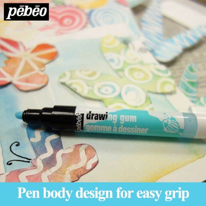 pebeo-watercolor-liquid-covering-blank-marker-leaving-white-pen-drawing-gum-4mm-blocking-liquid-watercolor-pigment-gum-erasable