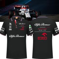 2023 New Fashion  F1 Alfa Romeo Racing ORLEN racing suit T-shirt Bottas short sleeve  polo shirt，Size: XS-6XL Contact seller for personalized customization of name and logo