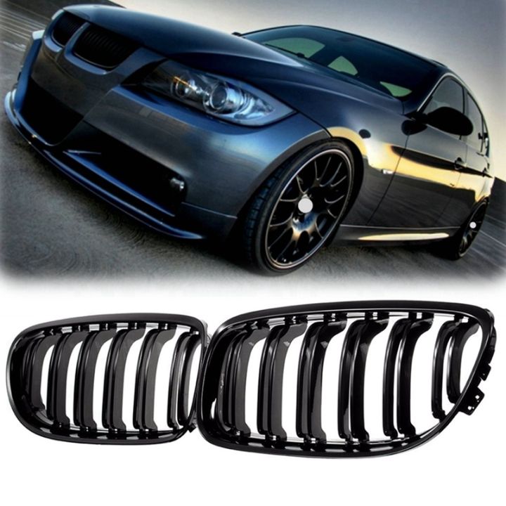 car-grille-car-front-grille-grill-front-kidney-glossy-2-line-double-slat-for-bmw-3-series-e90-e91-2009-2010-2011-car-styling