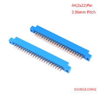 DONGLIONG ตัวต่อขอบการ์ด PCB แบบคู่2X22พิน44พิน3.96มม. ซ็อกเก็ตสล็อตบัดกรีทอง