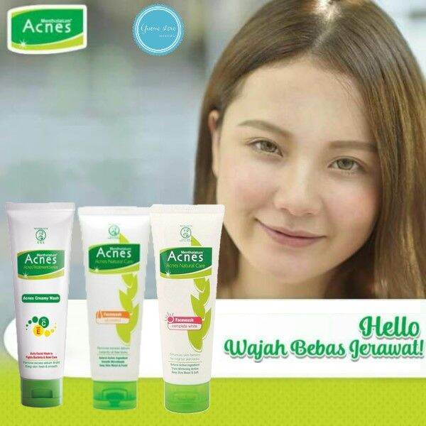 ACNES Creamy Wash & Face Wash | Sabun Jerawat | Treatment Jerawat 100 ...